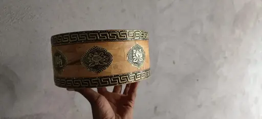 TIBETAN WOODEN CHAPATI BOX