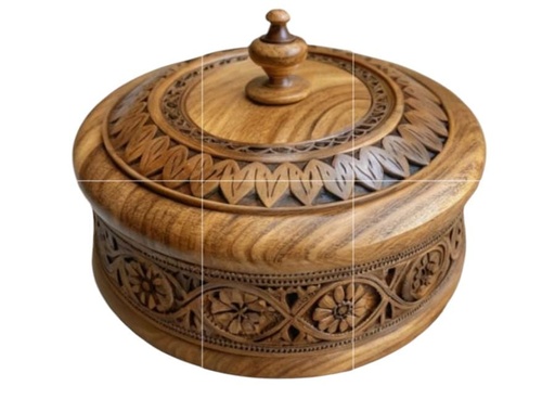 WOODEN CARVNG CHAPATI BOX