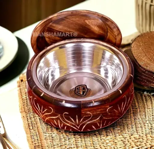 CARVING WOODEN CHAPATI BOX