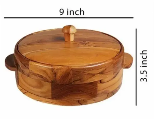 TIBETAN WOODEN CHAPATI BOX